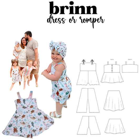 MADE TO ORDER: Kids Brinn Dress or Romper