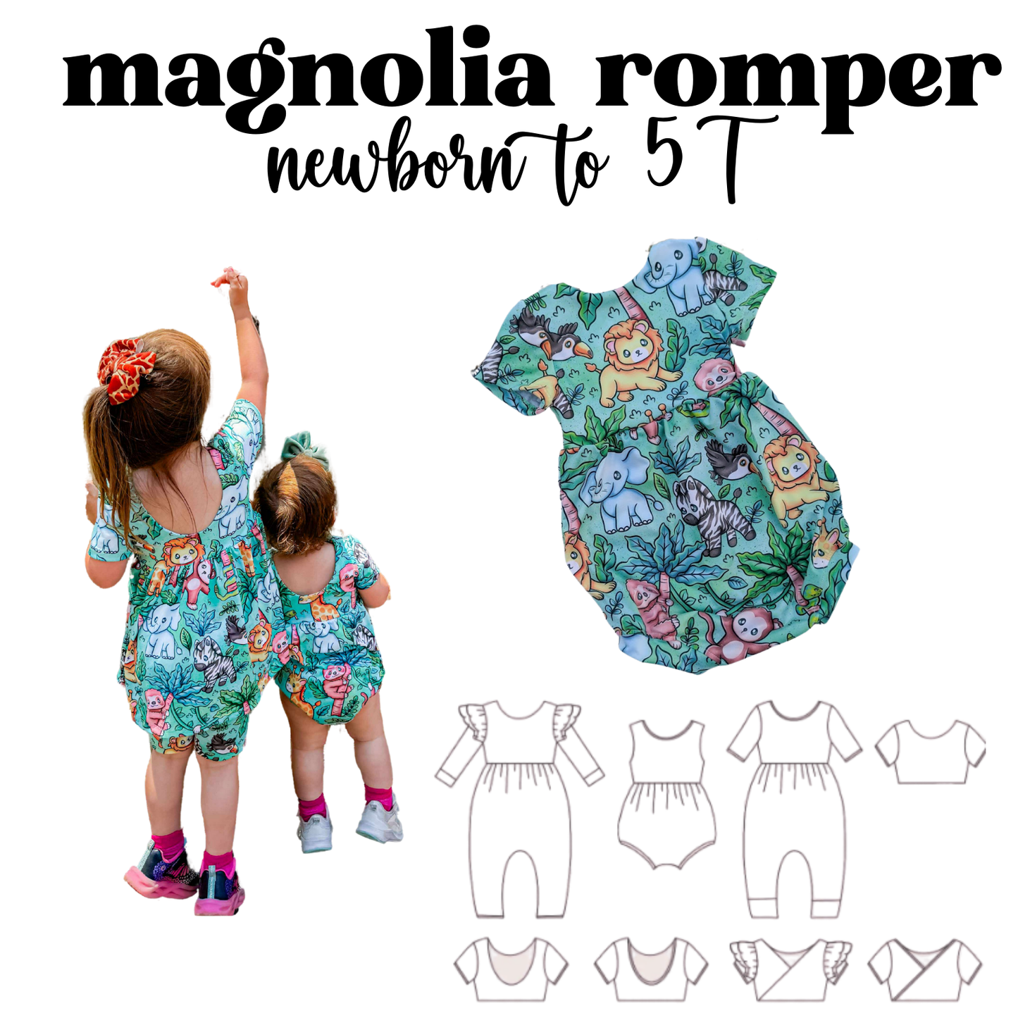MADE TO ORDER: Kids Magnolia Bubble Romper