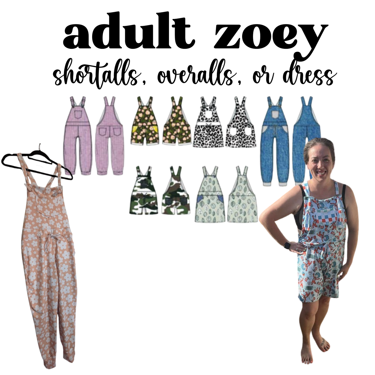 MADE TO ORDER: Adult Zoey Overalls