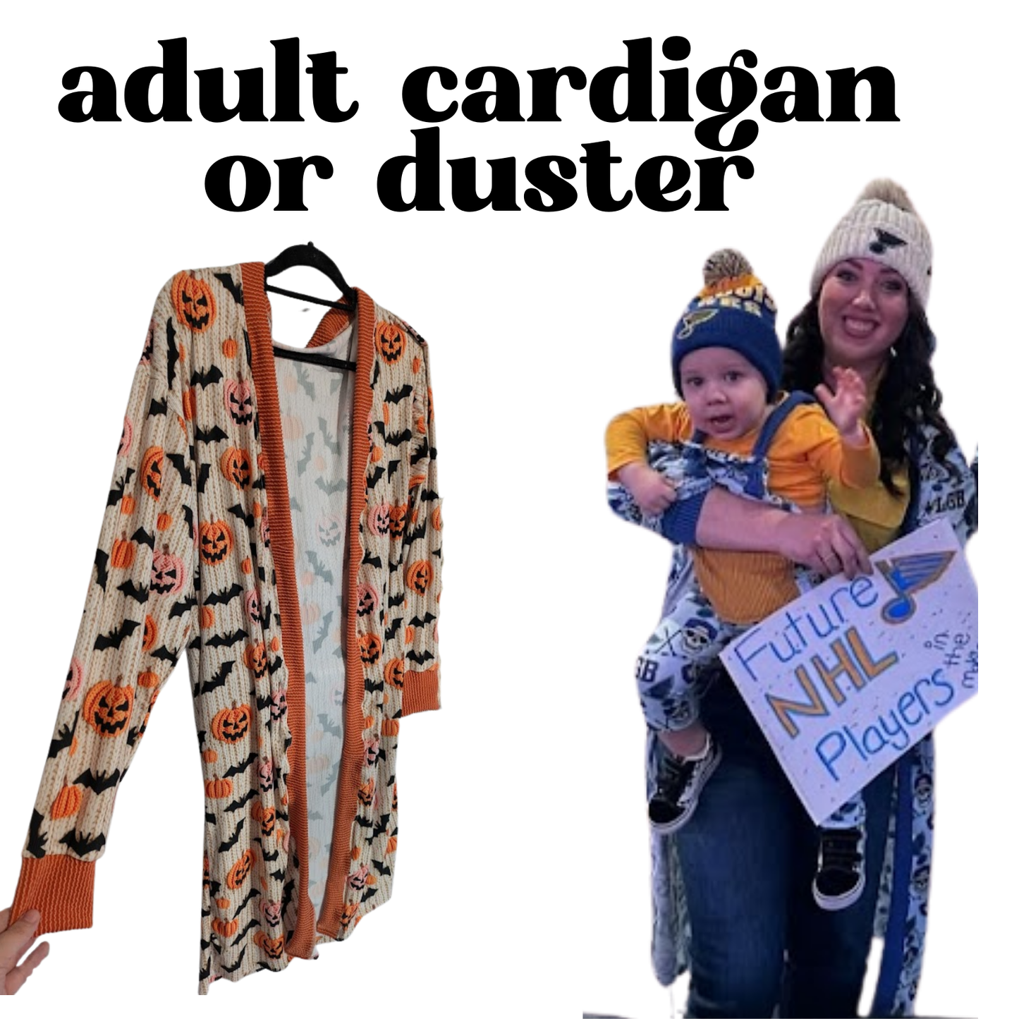 MADE TO ORDER: Adult Cardigan/Duster