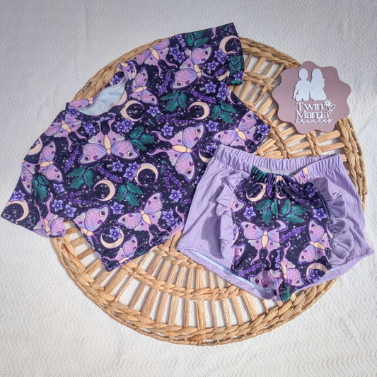 READY TO SHIP: 5T Dallyn Modest Crop + Ruffle Breezy Short Set