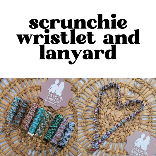 MADE TO ORDER: Scrunchie Wristlet or Lanyard