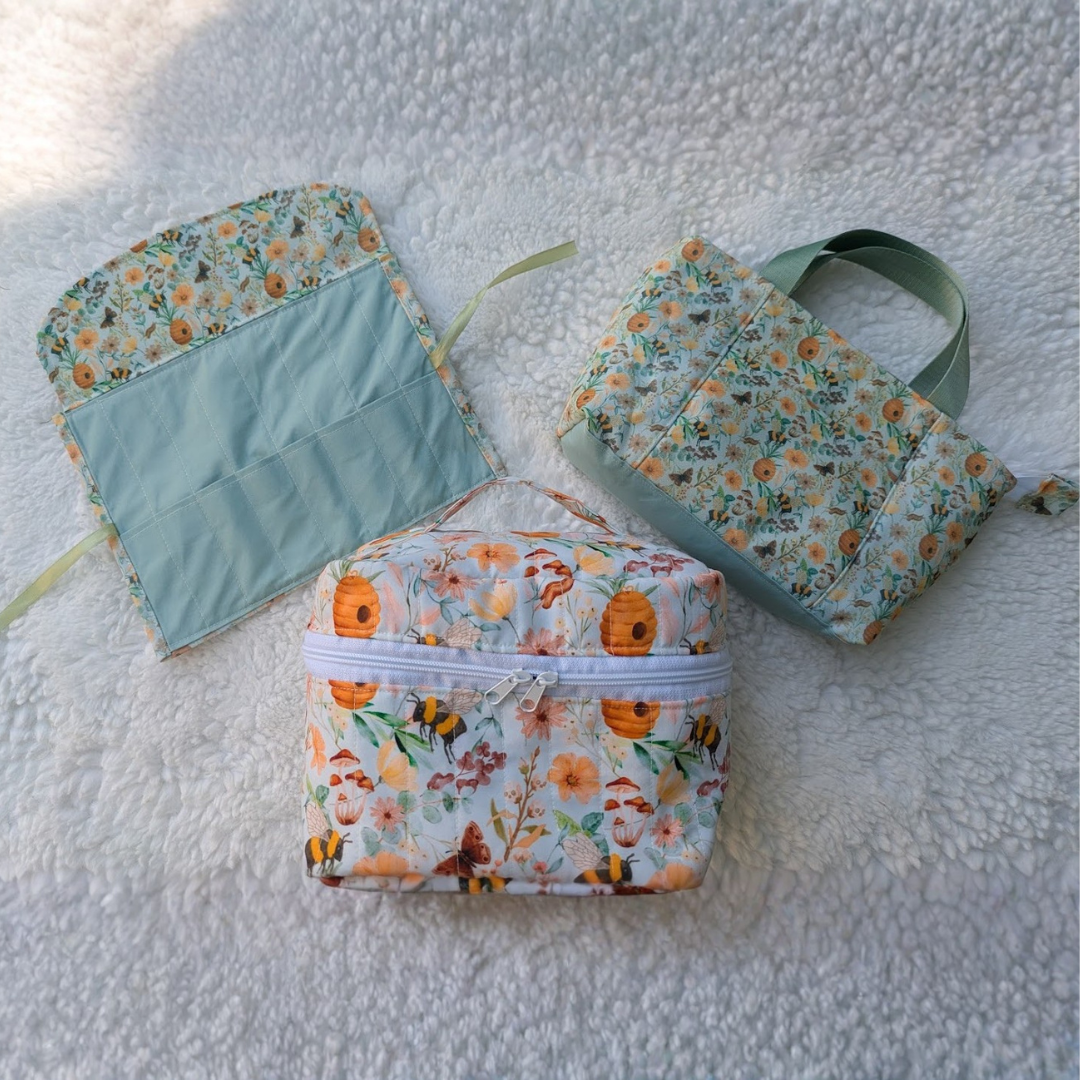 MADE TO ORDER: Three Piece Travel Bag Set