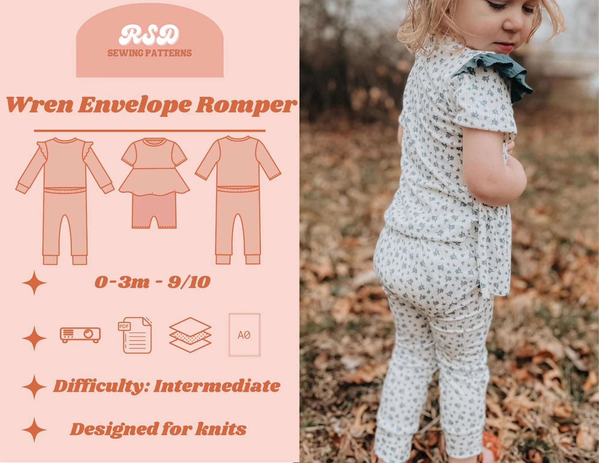 MADE TO ORDER: Wren Envelope Romper