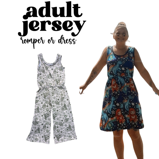 MADE TO ORDER: Adult Jersey Romper