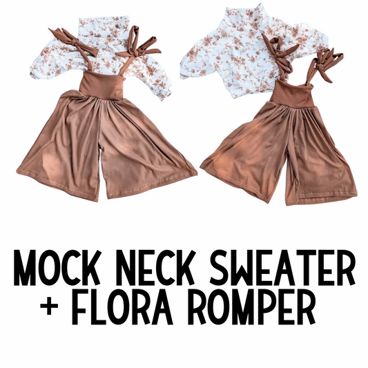 MADE TO ORDER: Mock Neck Sweater and Flora Pants