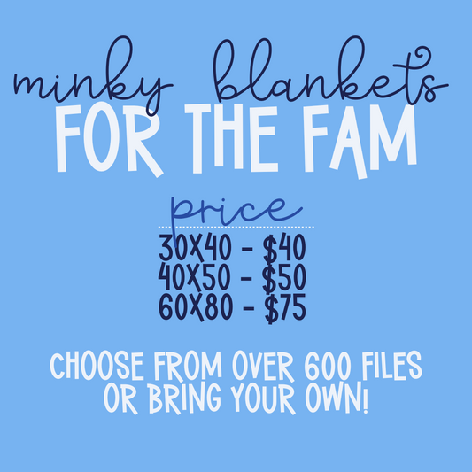 PRE-ORDER: Minky Blankets