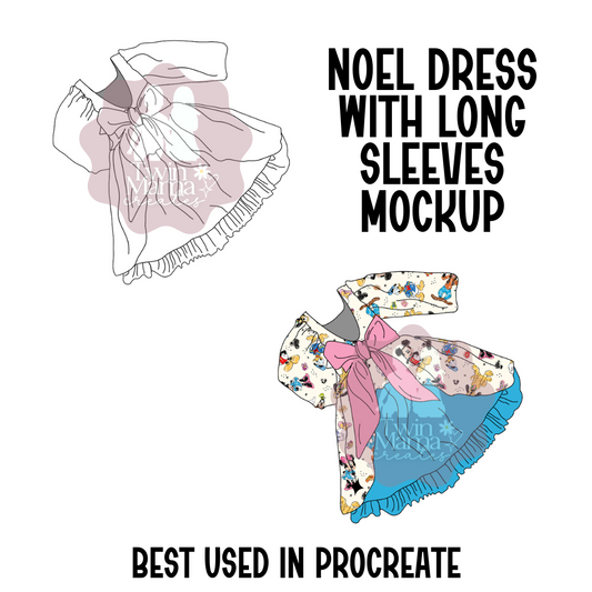 DIGITAL MOCKUP: RSD Noel Dress with Long Sleeves