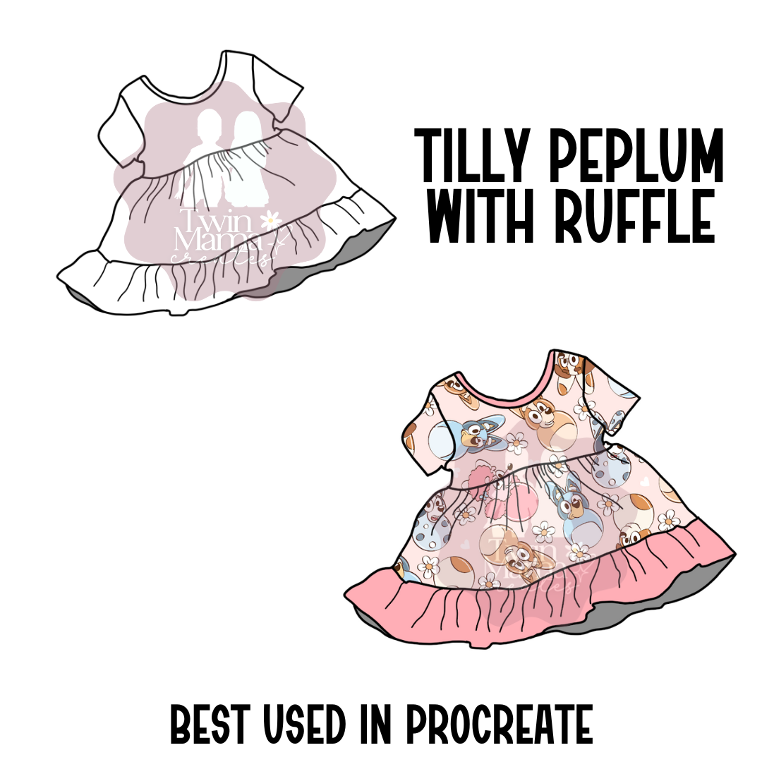 DIGITAL MOCKUP: RSD Tilly Peplum with Ruffle