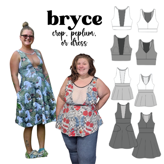 MADE TO ORDER: Adult Bryce Crop, Peplum, or Dress