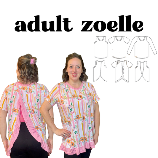 MADE TO ORDER: Adult Zoelle Open Back Top