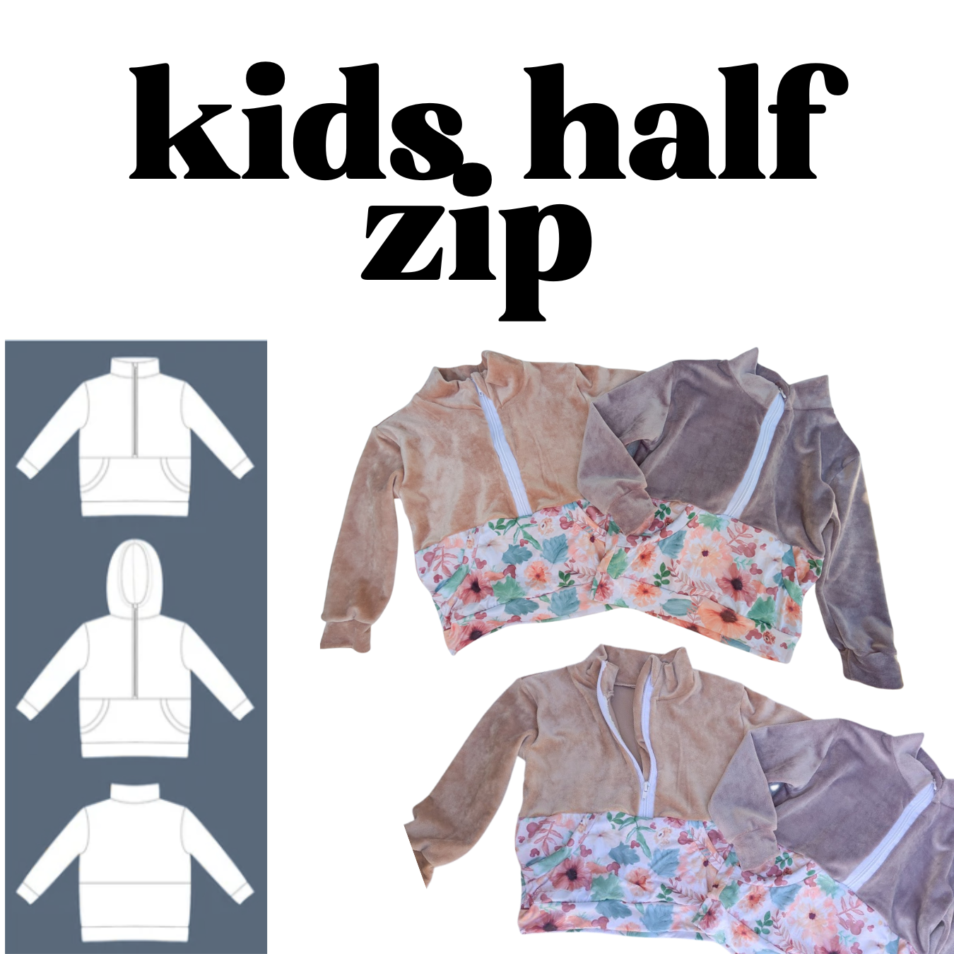 MADE TO ORDER: Kids Half Zip